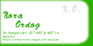 nora ordog business card